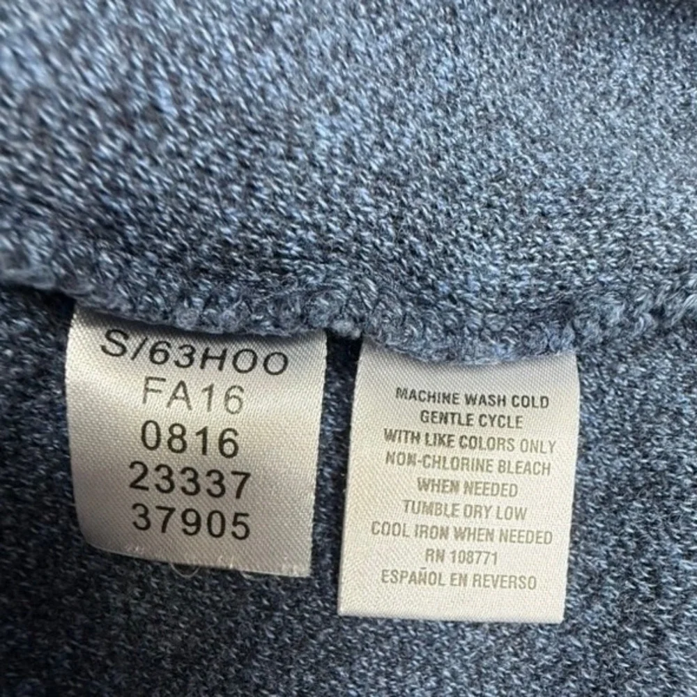 Tasso Elba Mens XL Blue Textured Quarter Zip Long Sleeve Pullover Cotton Sweater